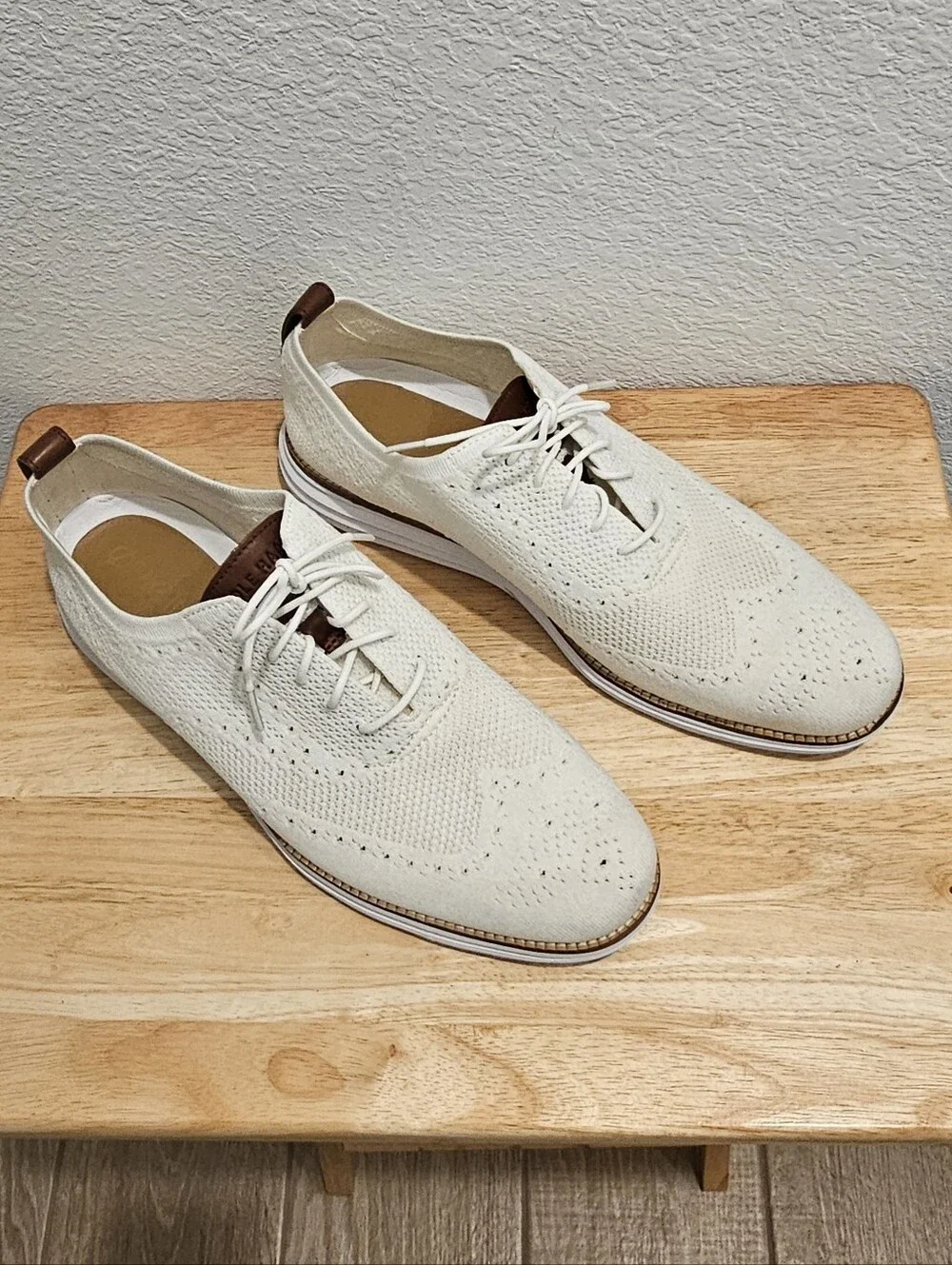 Cole Haan ØriginalGrand Stitchlite Wingtip Oxfords White Size 12M